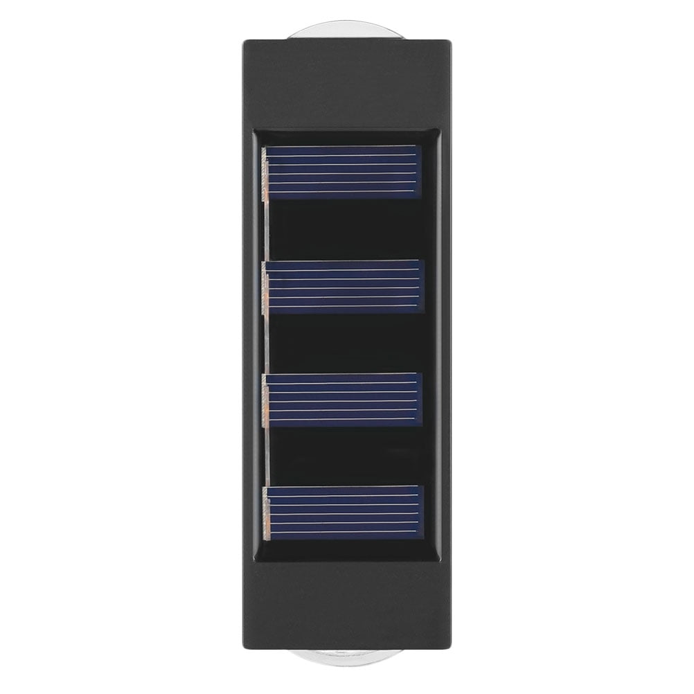 HOOWIFFY Outdoor Design Rectangle Solar Powered Wall Lights for ...