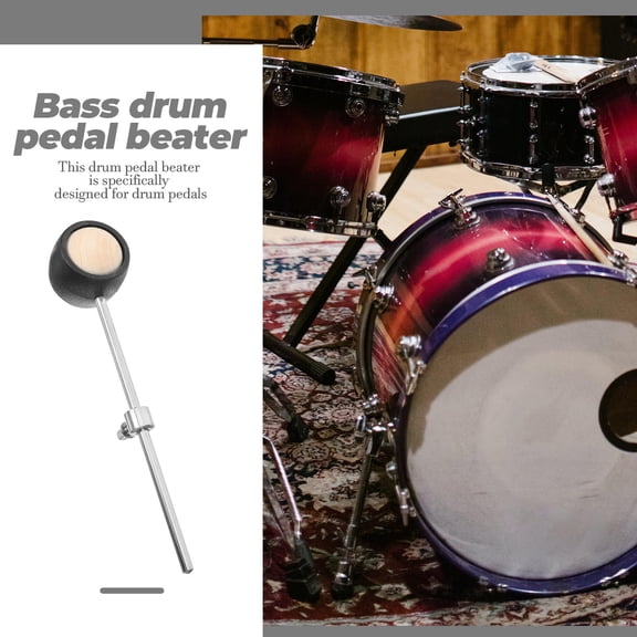 HOOWIFFY Multi-Functional Wood and Stainless Steel Drum Pedal Beaters for Home Studio and Professional Music Use