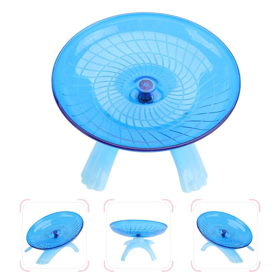 HOOWIFFY Pet Run Disc Exercise Wheel Blue for Small Animals Hamsters Rats Durable Design