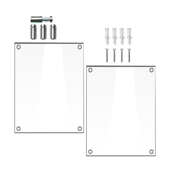 HOOWIFFY Picture Frame Mounts Acrylic Wall Mounting Simple Shape 1 Piece