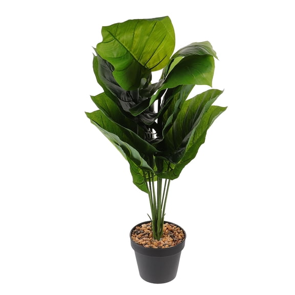 HOOWIFFY Artificial Plants Green Plastic Bonsai for Coffee Table and Office Display