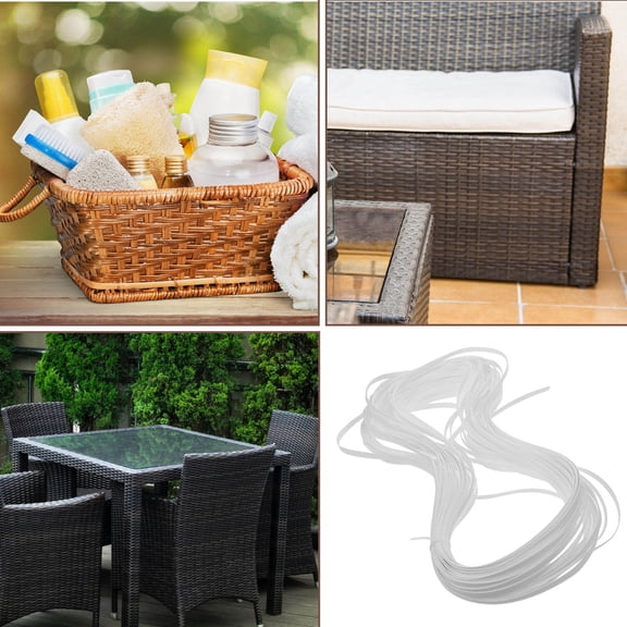 HOOWIFFY Plastic Rattan White Weaving Material for Chair Repair and Craft Projects Multifunctional