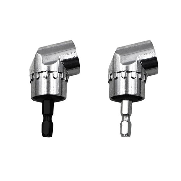 HOOWIFFY Magnetic Plated Silver Right Angle Driver for Hex Screwdriver and Drill Use