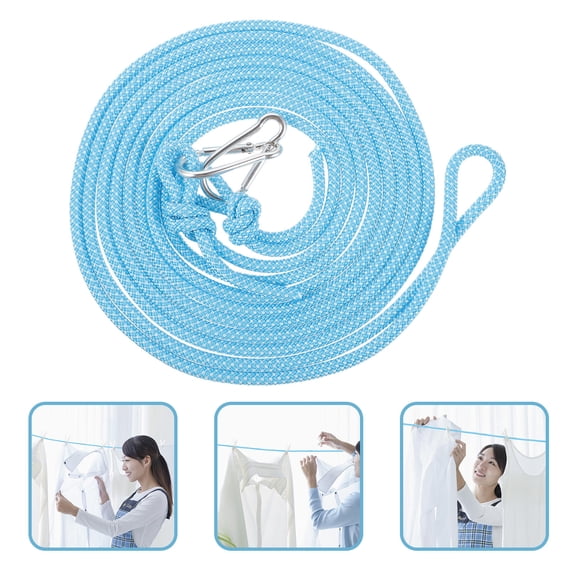 HOOWIFFY Travel Clothesline Rope, Thick Polyester Outdoor Utility Cord for Camping, Hiking, and Travel Use