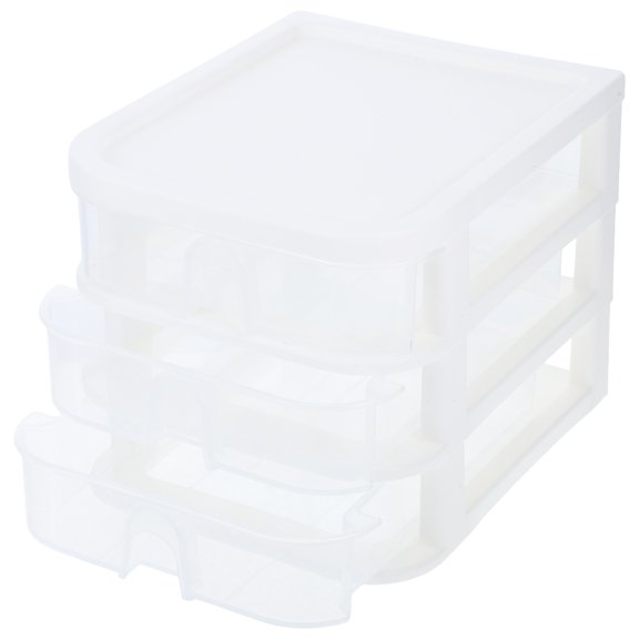 HOOWIFFY Portable Desktop Storage Drawer Box with Clear Design for Office and Home Use