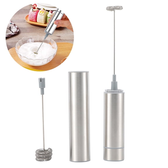HOOWIFFY Stainless Steel Electric Milk Frother Silver for Coffee and Beverages