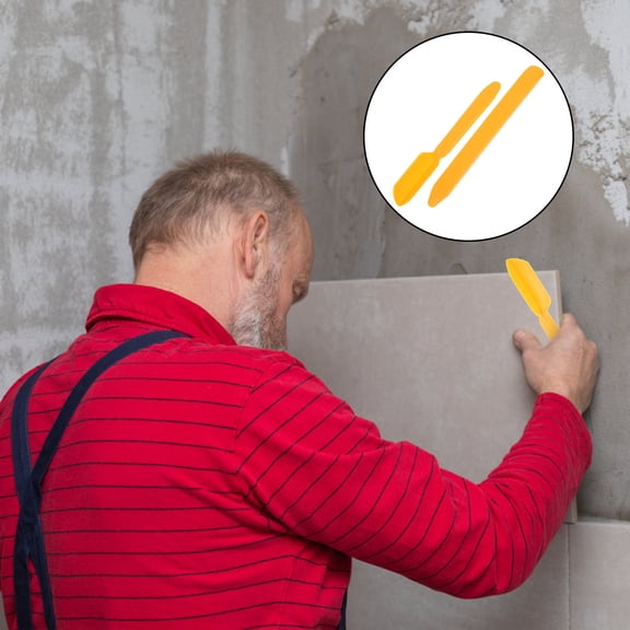 HOOWIFFY 20Sets Yellow Caulk Scraper Made for Lasting Use Suitable for Silicone Resin and Grout