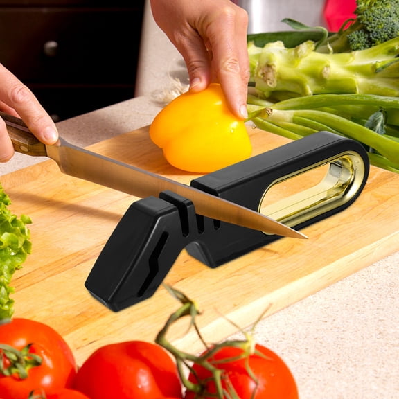 HOOWIFFY Professional Kitchen Scissor Sharpener with Stone and Ergonomic Comfortable Grip for Easy Sharpening