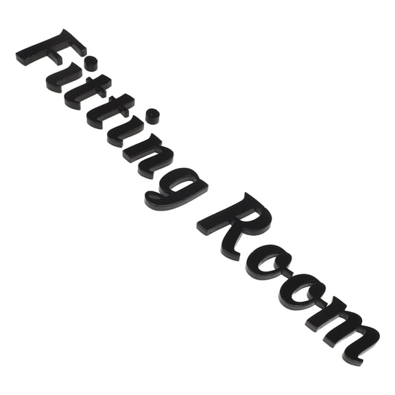 HOOWIFFY Lightweight Black Wall Decal Sign for Fitting Room Enhancing Retail Store Style