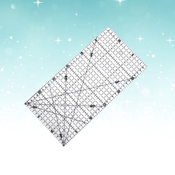 HOOWIFFY Quilter's Ruler for Cloth Projects with Double Colored Grids and Non Slip Design