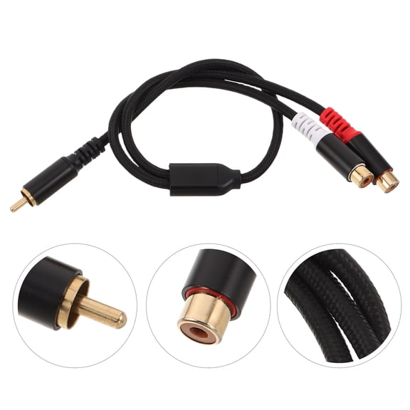 HOOWIFFY Rca Audio Splitter Cable with Goldplated Plug Adapter for Home Theater and Car Audio Systems