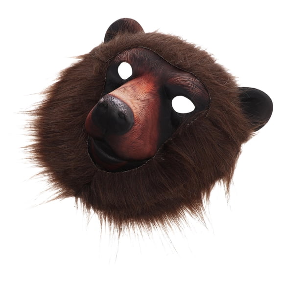 HOOWIFFY Realistic Brown Bear Face Eva Animal Mask for Adults