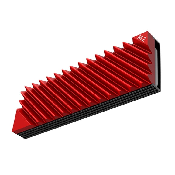 HOOWIFFY Red Aluminum Heating Sink for M 2 2280 Ssd 1Pcs Thermal Management Industrial Style