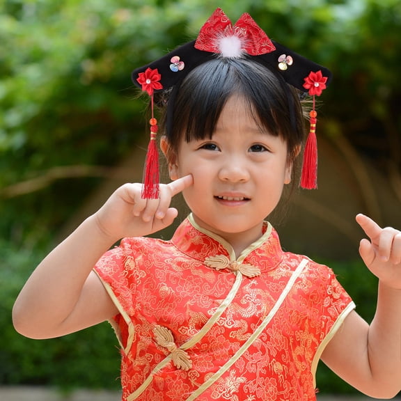 HOOWIFFY Red Lace Headband Hair Clasp for Women and Girls, Polyester Fiber, Stylish and Comfortable, 1 Set