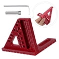 thumbnail image 1 of HOOWIFFY Red Aluminum Alloy Woodworking Angle Ruler for Accurate Measuring and Marking Tools in Carpentry and Projects, 1 of 7