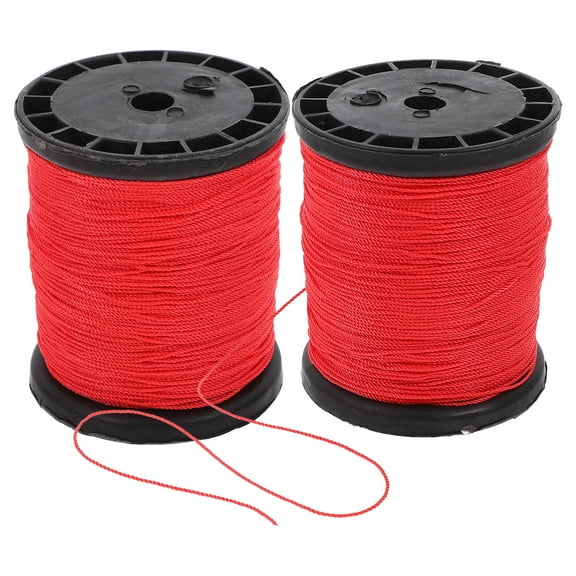 HOOWIFFY Red Nylon String Line for Masonry and Construction Use Ideal for Hanging Marking and Outdoor Tasks