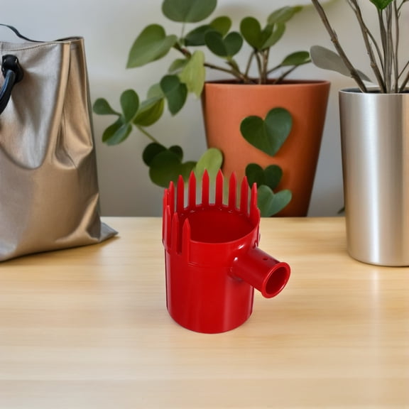 HOOWIFFY Red Plastic Blueberry Harvester Tool with Labor Saving Handle for Garden Use