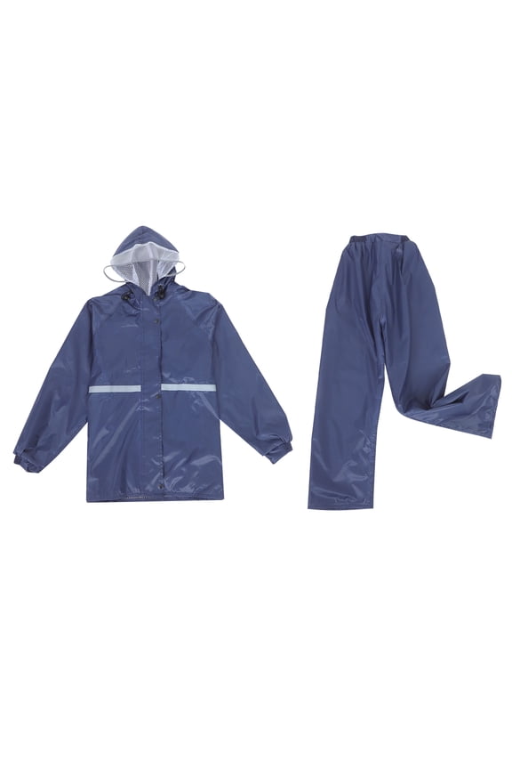 Reflective Rain Gear For Women Outdoor Cycling Activities Double Layer Design 1 Set