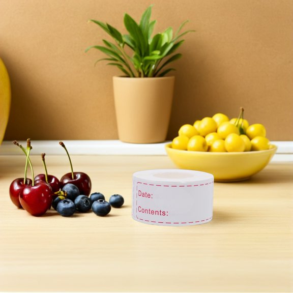 HOOWIFFY Removable Kitchen Fridge Labels Food Storage Stickers for Date Content Tracking Assorted Colors