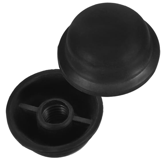 HOOWIFFY 2Pcs Umbrella Top Covers Black Threaded Design Lightweight Umbrella Replacement Tips