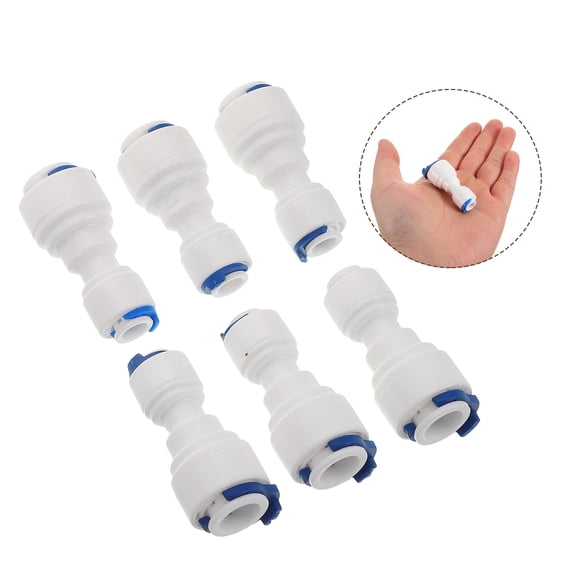 HOOWIFFY White Plastic Hose Quick Connect Fittings for Pipes, 6 Pieces, No Tools Required, and Easy to Use