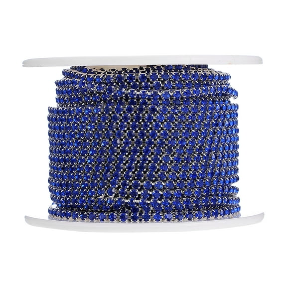 HOOWIFFY Rhinestone Craft Rhinestone Chain Women Dark Blue Decorative Wedding Party 1 Roll
