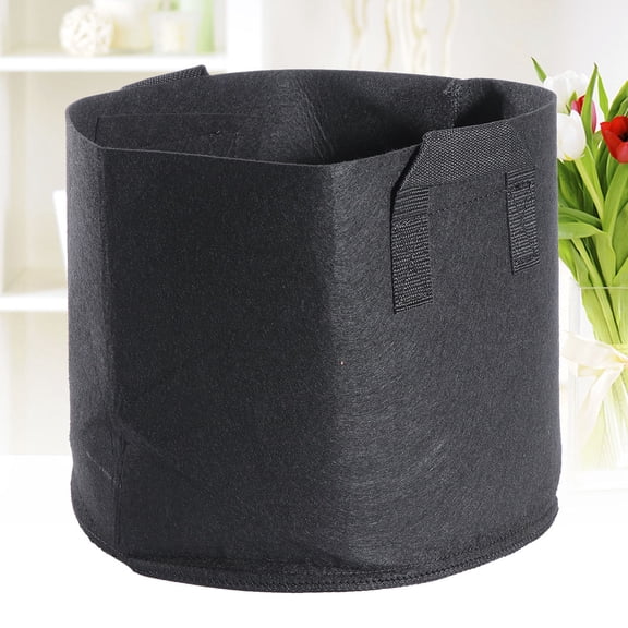 HOOWIFFY Root Aeration Plant Grow Bag Non-Woven Fabric Black 1Pack for Nursery Garden and Planting