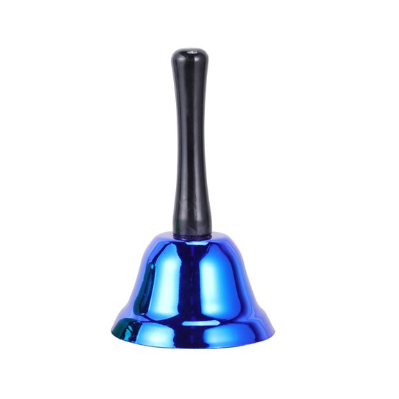 HOOWIFFY 2-Pack Round Metal Bells with Ergonomic Handles for School, Home, Classroom, and Decorative Use