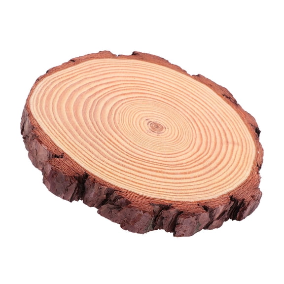 HOOWIFFY Natural Light Brown Wood Slices Round Pine Discs Durable DIY Craft Decorations for Party
