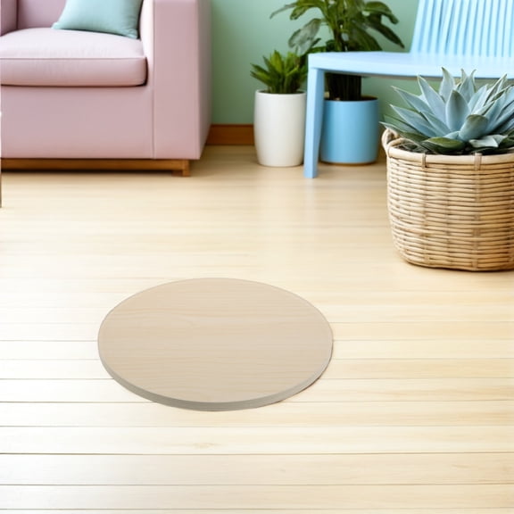 HOOWIFFY Beige Thick Round Wood Table Top Replacement for Coffee Dining