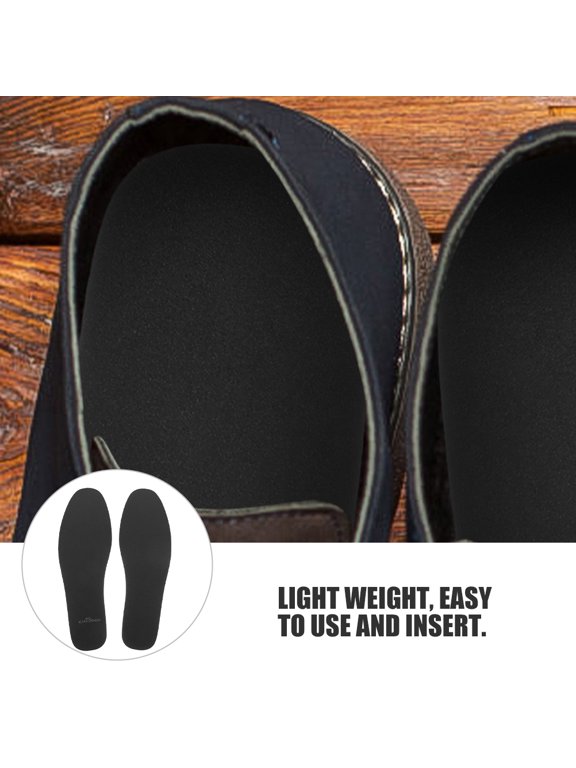 Men's Work Boot Insoles, Metal Puncture Resistant, Comfort Support, 1 Pair Black