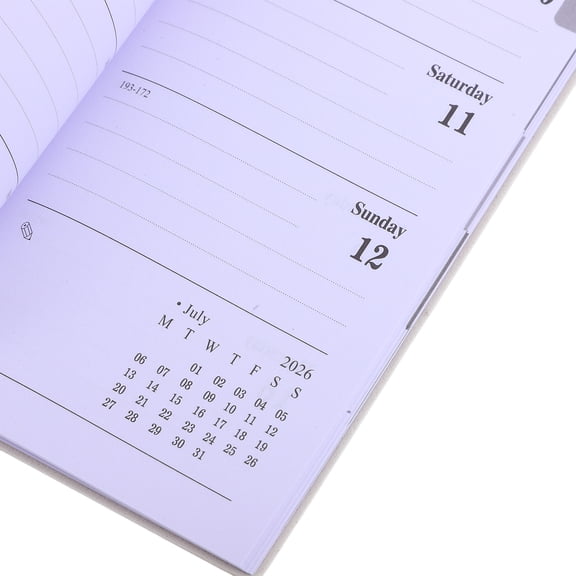 HOOWIFFY 2026 Weekly Planner with Smooth Faux Cover, Compact Organizer for Scheduling and Time Management