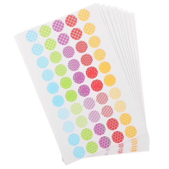 HOOWIFFY Decorative Hole Reinforcement Labels for Paper Binders with Strong Adhesion and , 120 Pieces