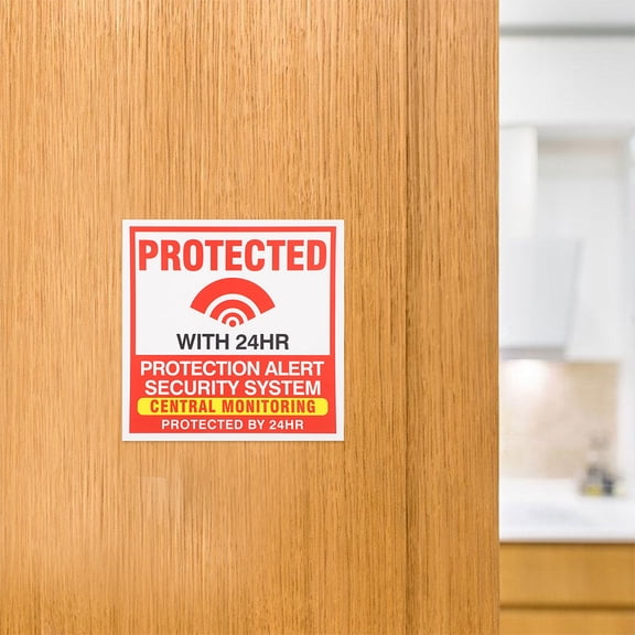 HOOWIFFY Self Adhesive Window Stickers for Security High Visibility Warning Decals with Paper Material