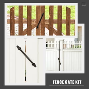 HOOWIFFY Self-Closing Gate Hinge Black Carbon Steel Door Closer for Home Use, 1 Set