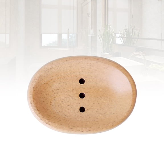 HOOWIFFY Self Draining Oval Soap Dish Holder for Bathroom and Kitchen Sink