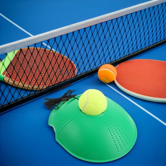 HOOWIFFY 1Set Tennis Training Equipment with Portable Base for Single Player Use