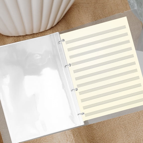 HOOWIFFY Sheet Music Binder with Clear Plastic Sleeves for Musicians 1Pcs