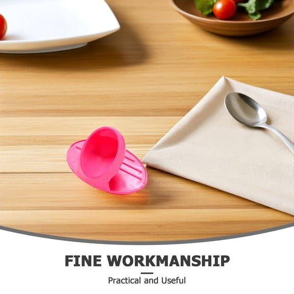 HOOWIFFY 3-Pack Mini Silicone Oven Mitts Potholders, Small Rubber Kitchen Gloves for Cooking and Baking