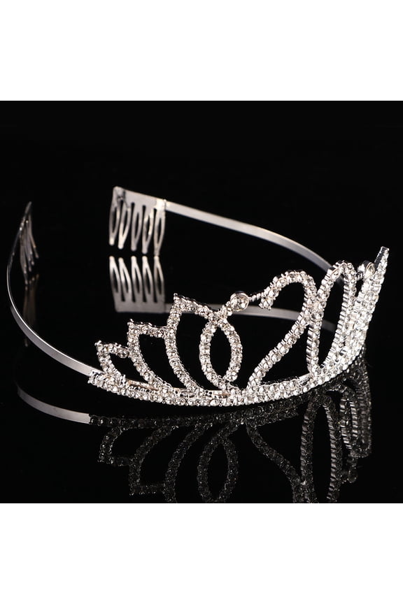 Birthday Hairband for Girls Silver Headpiece for Women Cake Decoration 1Pcs