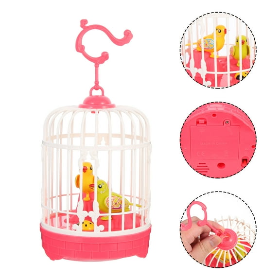 HOOWIFFY Singing Bird Toy 1Pack for Kids with Voice Control and Sound Effects Pink