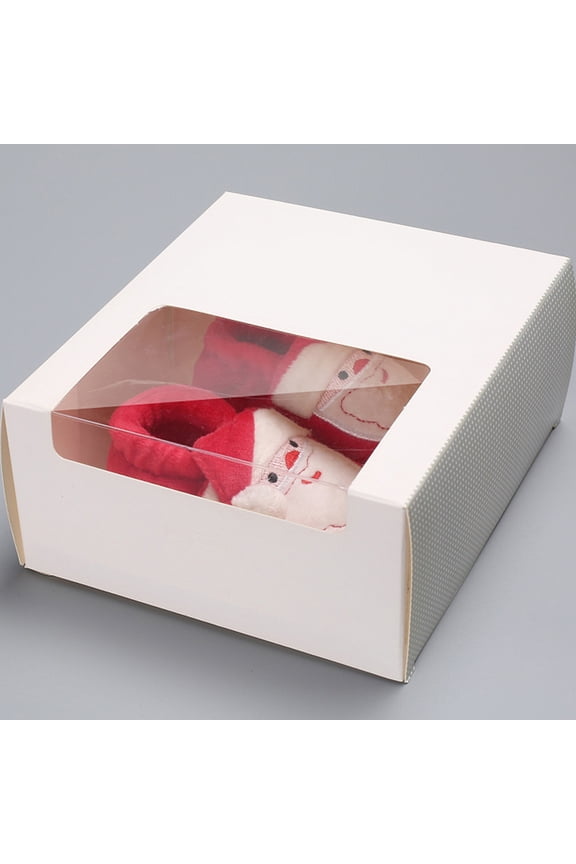 1 Pair Red Winter Baby Slippers Soft Cotton for Infants