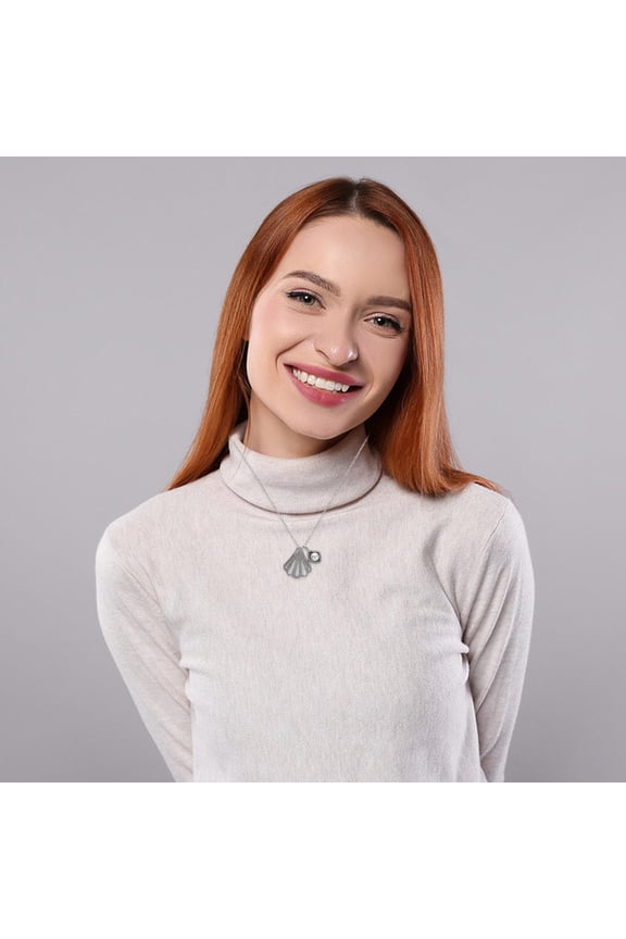 Small Locket Necklace Classic Style Beach Jewelry For Women Plastic And Rhinestone 1Set