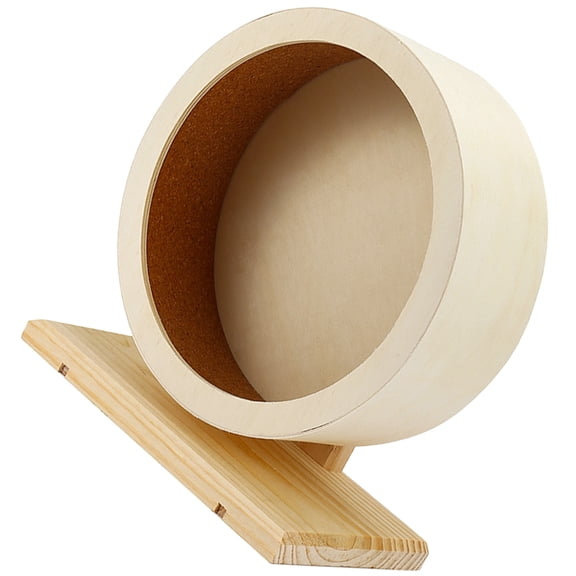 HOOWIFFY Silent Small Pet Exercise Wheel for Hamsters with Smooth Edges Khaki Color Safe for Night Use 7.8 Inches