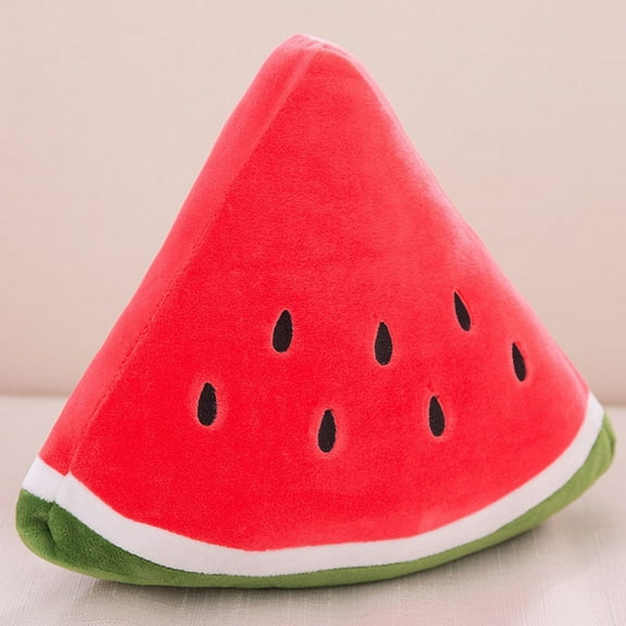 HOOWIFFY Watermelon Accessories Fruit Shaped Pillow Red Plush Cushion for Home Use 1Pcs