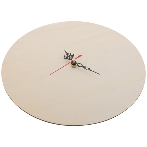 HOOWIFFY DIY Craft Wooden Clock Base, Light Brown, for Home and Classroom