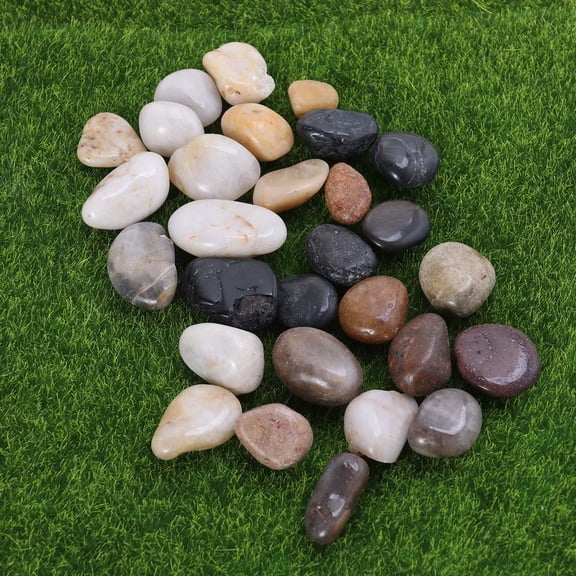 HOOWIFFY Smooth Natural Cobblestone Rain Flower Stone Assorted Colors for Garden Decor and Art Projects