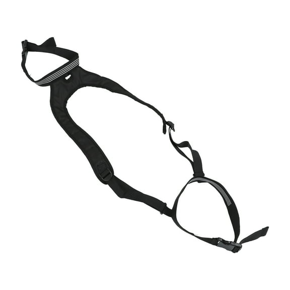 HOOWIFFY Adjustable Snowboard and Ski Carrying Strap Black Tool Set for Easy Transport and Secure Snowboarding Gear