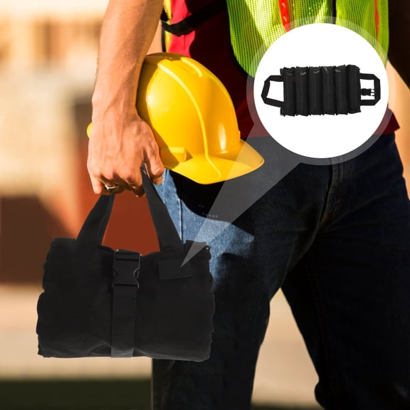 HOOWIFFY Socket Organizer Bag Tool Roll Bag Black Canvas 1Pack