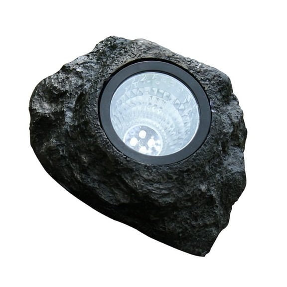 HOOWIFFY Home Use Solar Flood Light with High Brightness Plastic LED and Simulation Stone Design